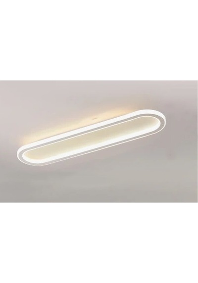 Beyaz 40x16cm Oval Avize 4000k Gün Işığı Led Tavan Lambası