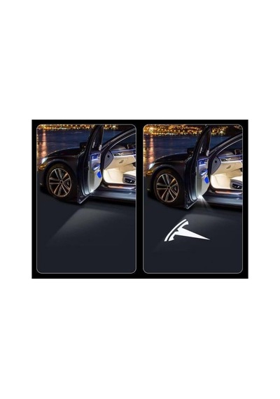 Tesla Model 3 Kapı Altı Hayalet Logo .
