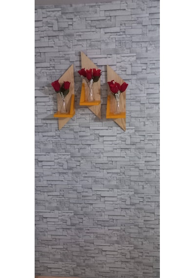 Ahşap Raf Çiçeklik 13.5x55 Cm