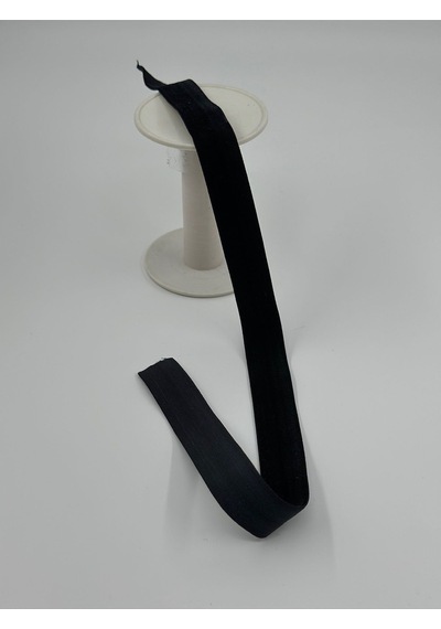 1.5 Cm Likralı Kadife Esnek -5 Metre-siyah