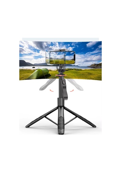 L16 Selfie Çubuğu Uzaktan Kumandalı 157 Cm Tripod Özçekim 360 Derece Alüminyum Masa Üstü Tripod 9M938ATDiğer