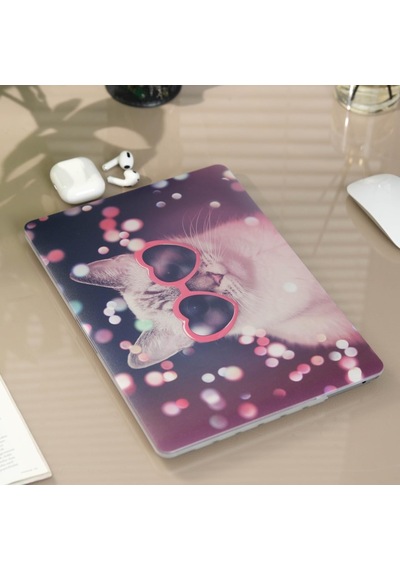 Macbook Air 13 İnç Kılıf A2337 M1 A2179 A1932 Uyumlu Mat Sert Kapak Uv Baskılı Kedi Desenli Koruyucu Hard Case Çizilme Önleyici Laptop Kılıfı Pembe Belirtilmemiş