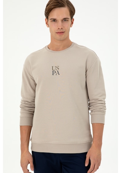 U.S. Polo Assn. Erkek Taş Basic Sweatshirt 50293420-VR049