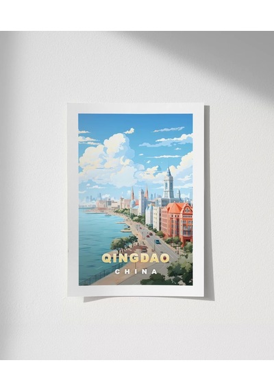 Çerçevesiz Poster Qingdao Sahil Manzarası