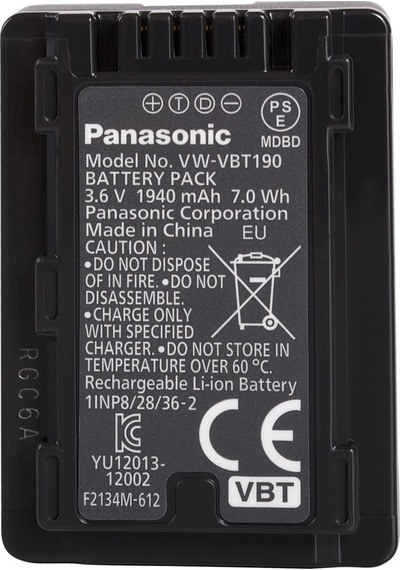 Panasonıc Vw-Vbt190 Batarya