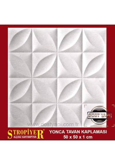 Stropiyer Tavan Kaplama Yonca Modeli , 10 M2 = 40 Ad.