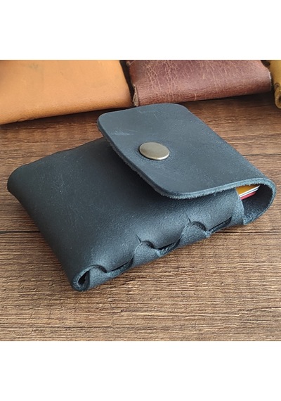 Sumerian Leather Craft Minimalist Deri Kartlık Siyah