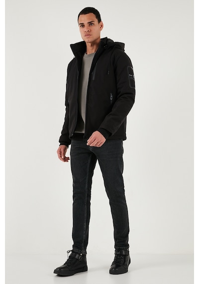 Buratti Regular Fit Çıkarılabilir Kapüşonlu Cepli Erkek Mont 497Albert Siyah