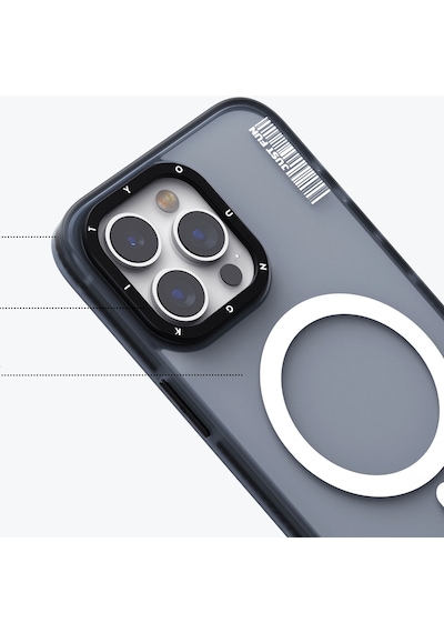 Apple Uyumlu  iPhone 15 Plus Kılıf Magsafe Şarj Özellikli Youngkit Colored Sand Serisi Kapak Mavi