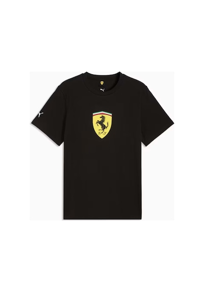 Ferrari Colored Shield Tee 635310 Tişört Erkek T-shirt Siyah Puma Black