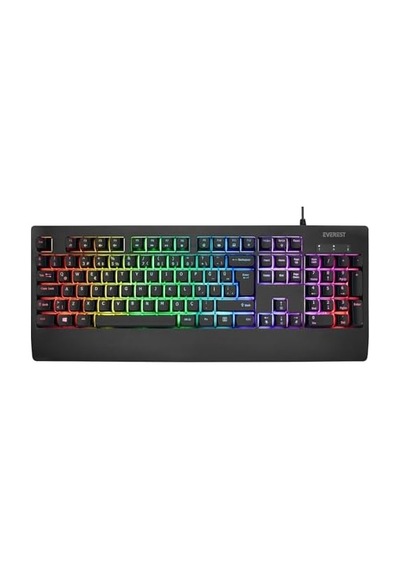 Kb-93 Siyah Usb Rainbow Aydınlatmalı Q Membrane