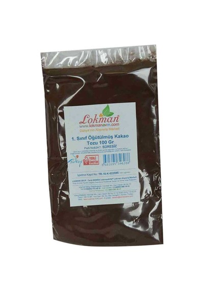 1. Sınıf Öğütülmüş Kakao Tozu 100 Gr Paket