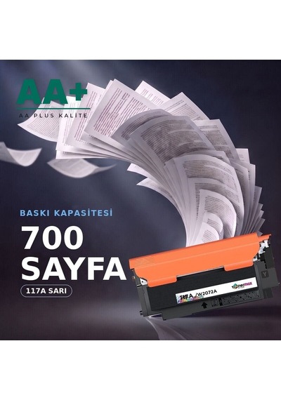 Hp 117a W2072a Sarı Uyumlu Toner Aa Plus / Color Laser 150a / 150nw / Mfp 178nw / Mfp 179fnw