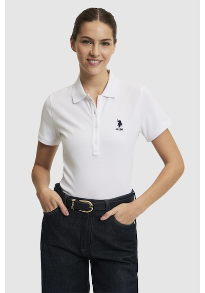 U.S. Polo Assn. U.s. Polo Assn. Kadın Beyaz Tişört Basic 50321798-vr013