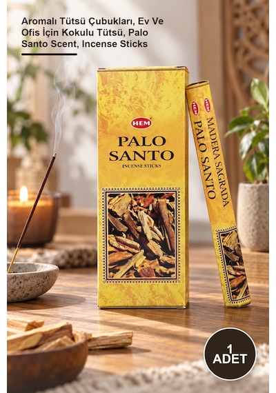1 Adet Hem Palo Santo Aromalı Çubuk Tütsü Aromalı Tütsü Çubukları, Ev Ve Ofis İçin Kokulu Tütsü, Palo Santo Scent, Incense Sticks
