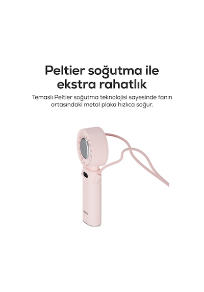 Xenon Smart Peltier Buz Soğutmalı El Vantilatörü 100 Kademe, 3600mah, 8300 Rpm, Usb-c, Askılı