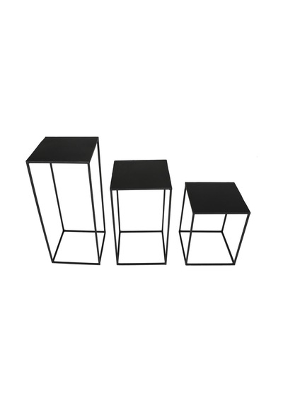 Metal Zigon Sehpa Çiçeklik 3 ‘Lü Set Wd-19