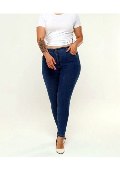 2039 Kadın Likralı Slim Fit Büyük Beden Jeans Kot Denim Pantolon Koyu Mavi 2039 Kadın Likralı Slim Fit Büyük Beden Jeans Kot Denim Pantolon Koyu Mavi