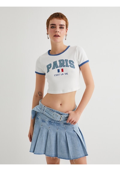 Koton Paris Crop Tişört Baskılı Kısa Kollu Bisiklet Yaka Slim Fit Ekru 4sal10022ık 4SAL10022IK010 Ekru Koton Paris Crop Tişört Baskılı Kısa Kollu Bisiklet Yaka Slim Fit Ekru 4sal10022ık 4SAL10022IK010 Ekru