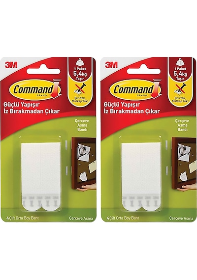 3m 17201 Command Orta Boy Cırt Bant 2 Paket
