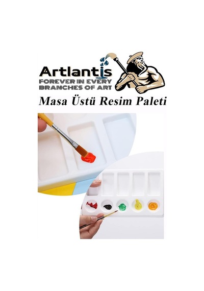 Artlantis Masa Üstü 10 Hazneli Boya Paleti 11 x 19 CM