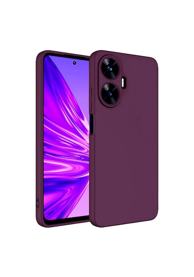 Realme C55 Kılıf Yumuşak Silikon Kamera Korumalı Lansman Pazarplus Siyah