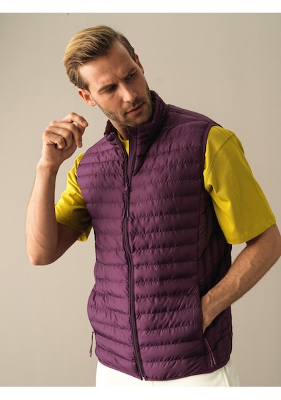 Xint Mor Regular Fit Dik Yaka Şişme Yelek 190526