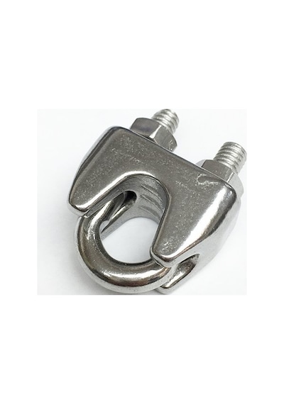 Paslanmaz Krom Klemens. Halat Klemensi. 4mm