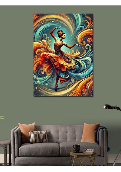 Kanvas Tablo Alevli Dans Ve Coşku 50cmx70cm
