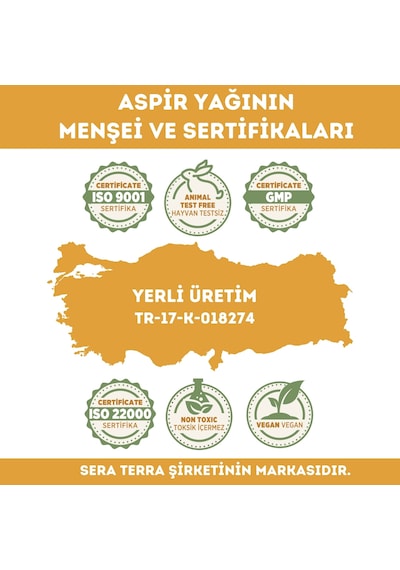 Aspir Yağı 50 Ml %100 Doğal Nemlendirici & Besleyici