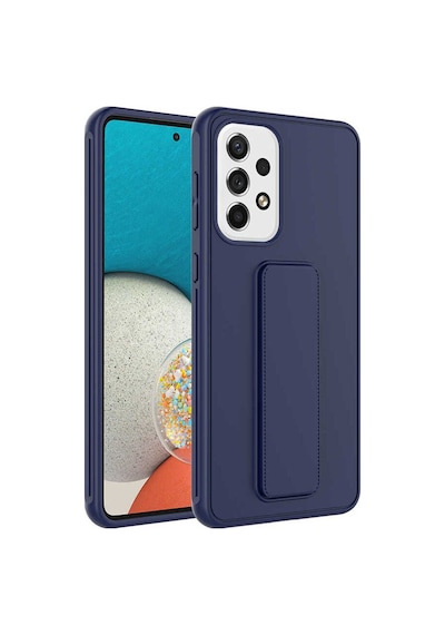 Samsung Uyumlu Galaxy A73 Kılıf Zore Qstand Kapak Lacivert