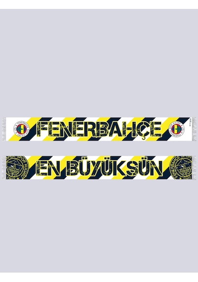 Fenerbahçe Sarı Lacivert En Büyüksün Fenerbahçe Unisex Şal Lacıvert-sarı