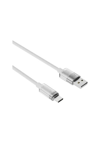 Knıt Glam 2.1a Hızlı Şarj Destekli, Usb-a To Type-c Şarj Ve Data Aktarım Kablosu, 1 Metre, Beyaz