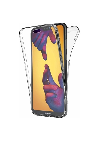 Huawei P 20 Lite Çift Taraflı Silikon Kılıf Şeffaf