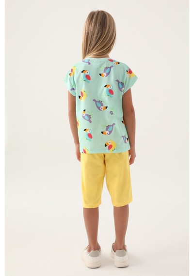 Rolypoly Owl Yeşil Kız Çocuk Kapri Takım 5274-43043 Yeşil