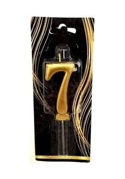 - 7 Yaş Altın Pasta Mumu 50 x 22