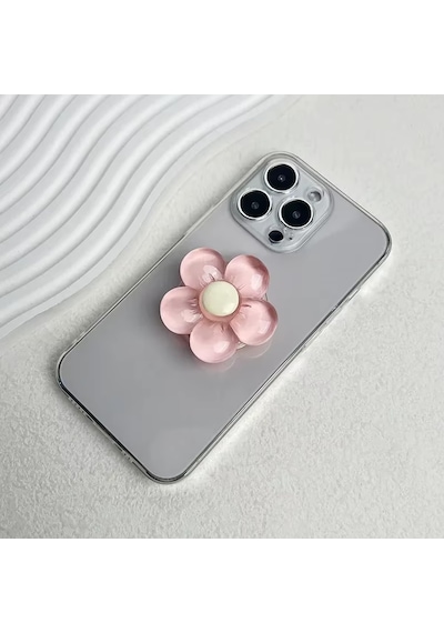 3d Çiçek Tasarımlı 3m Yapıştırmalı El Parmak Tutucu Cep Telefonu Tutacağı - Al5246 Model 1
