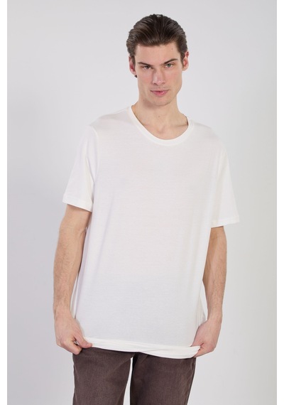 Barrels And Oıl Erkek Bisiklet Yaka T-shirt - Beyaz Beyaz