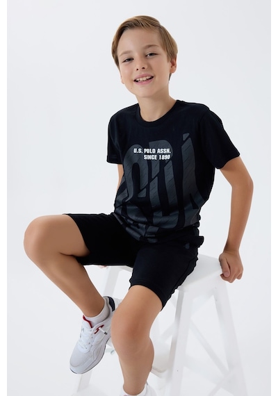U.s. Polo Assn. Erkek Çocuk Siyah Bermuda Takım Us2429-c-v2 Siyah