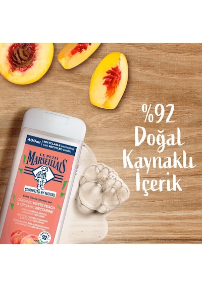 Le Petit Marseillais Beyaz Şeftali ve Nektarin Banyo ve Duş Jeli 3 x 400 ML