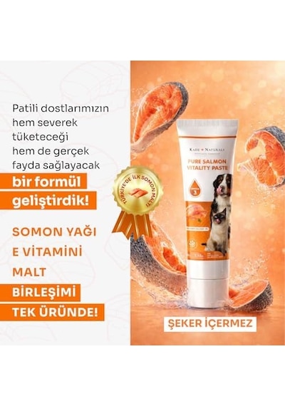 Kahu Naturals Somon Yağlı Malt, Omega-3 Epa & Dha İçerikli, Kedi Ve Köpek İçin, 100 G