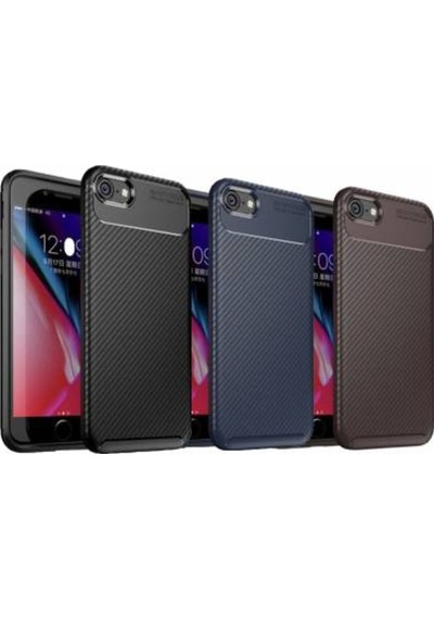 Apple Uyumlu iPhone Se 2020 Kilif Lüx Karbon Tasarim Negro Silikon Kapak 392712117