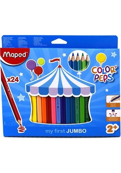 Maped Color Peps Jumbo 24 Renk Kuru Boya Kalemi 834013