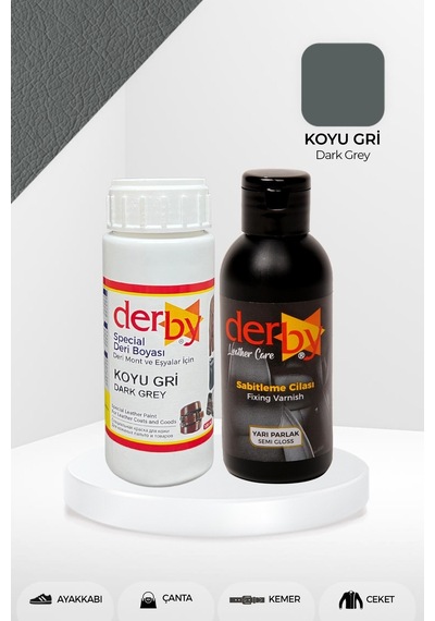 Derby Deri Mont Boyası ve Sabitleme Cilası 100 G Set
