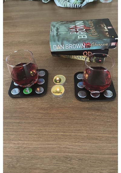 Bardak Altlığı 1 Adet Şişe Kapağı Eklenen Soda Gazoz Bira Kapağı Sonradan Eklemeli Siyah