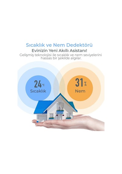 Tr Zigbee Akıllı Termometre Lcd Ekranlı Wi-fi Sıcaklık Ve Nem Ölçer