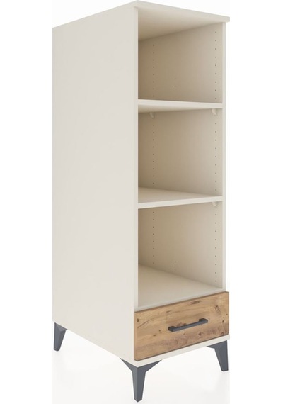 Kronos Dolap 3 Raflı Tek Çekmeceli 44x59x134 Aytaşı-çam Aytaşı