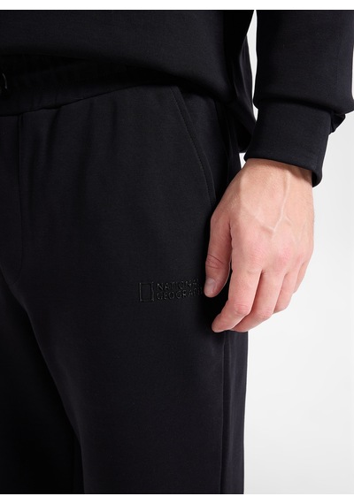 National Geographic N6wm-ea4120 Siyah Erkek Relaxed Yan Cep Fermuarlı Süprem Sweatpant