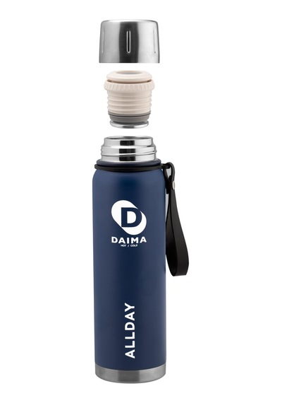 Daima Allday 750 Ml 12 Saat Sıcak 24 Saat Soğuk Lacivert Termos Lacivert