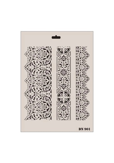 Mey İthalat Rich Dantel Seri Dn-901 Stencil 35x25 Cm Belirtilmemiş
